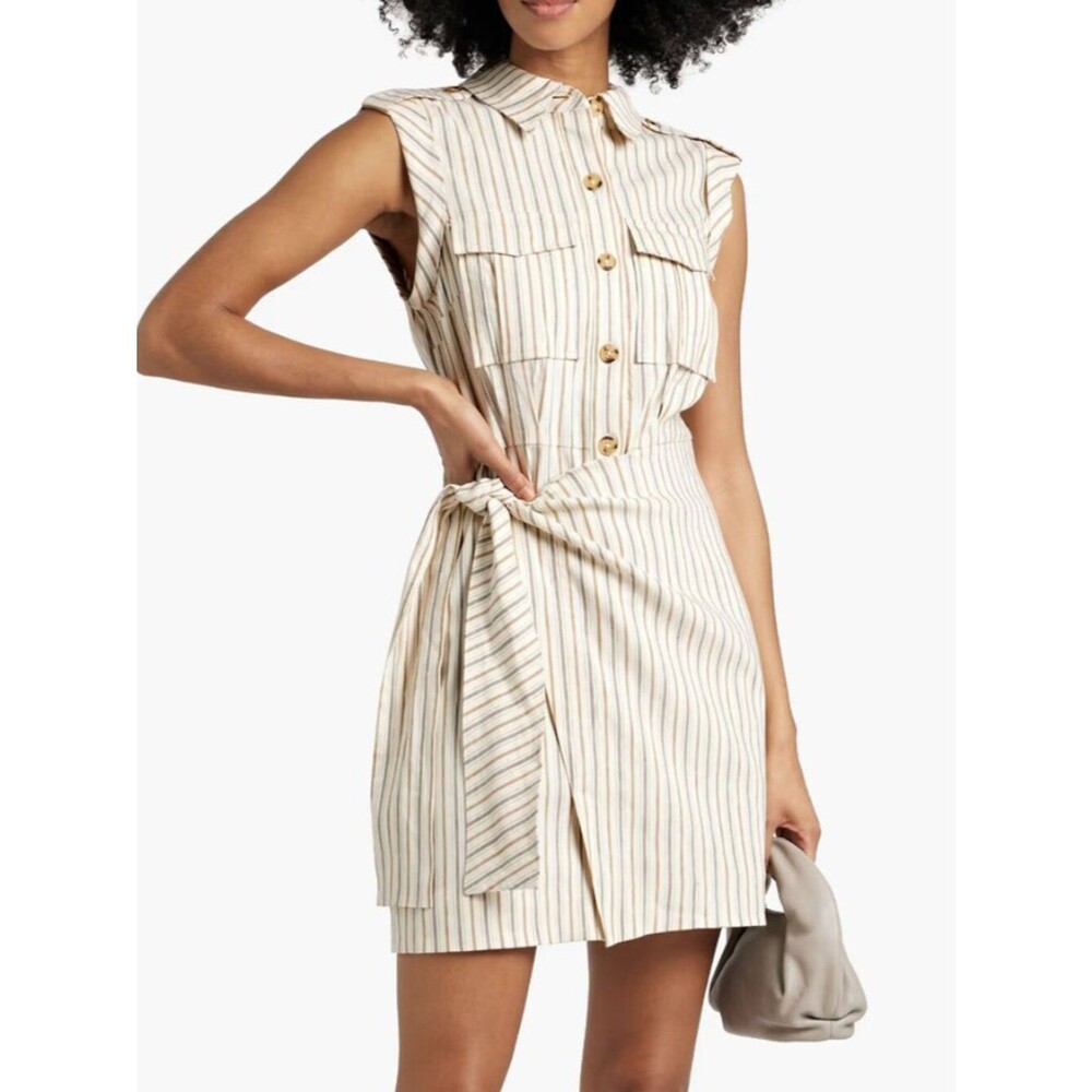 Derek Lam 10 Crosby Giselle Striped Minidress